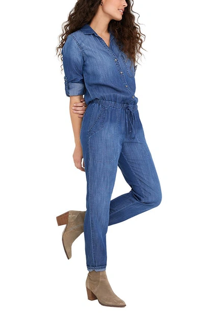 Bella Dahl Denim Utility Jumpsuit In Dark Ombre Wash | ModeSens