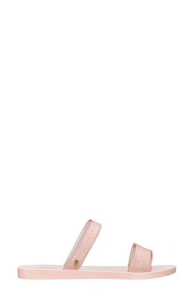 Shop Melissa Love Lip Sparkle Ad Slide Sandal In Pink Rubber