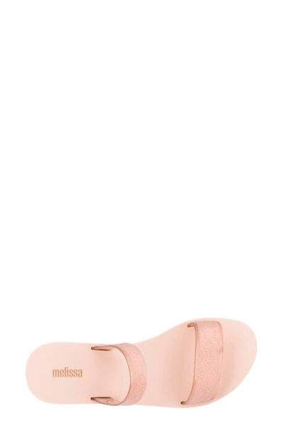 Shop Melissa Love Lip Sparkle Ad Slide Sandal In Pink Rubber