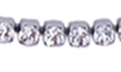 Shop Adornia Water Resistant Cubic Zirconia Tennis Necklace In Silver