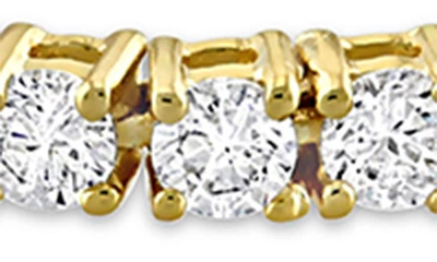Delmar Cz Half-and-half Tennis Bracelet In Yellow