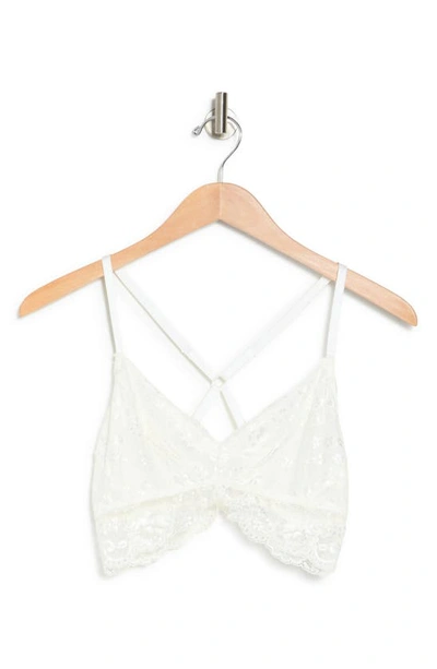 Shop Wishlist Crossback Lace Bralette In Ivory