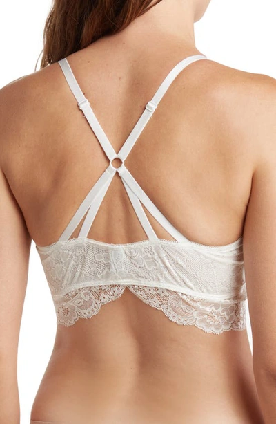 Wishlist Crossback Lace Bralette In Ivory