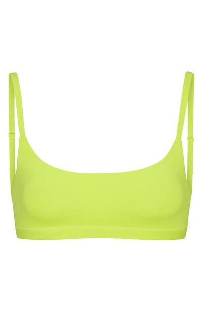 Shop Skims Fits Everybody Scoop Neck Bralette In Lime