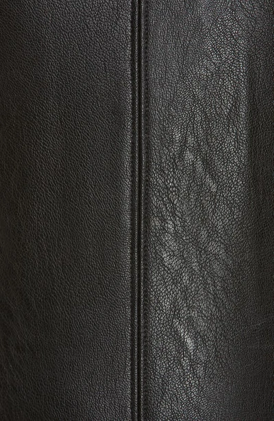 Shop Commando Deep V-neck Faux Leather Bodysuit In Black
