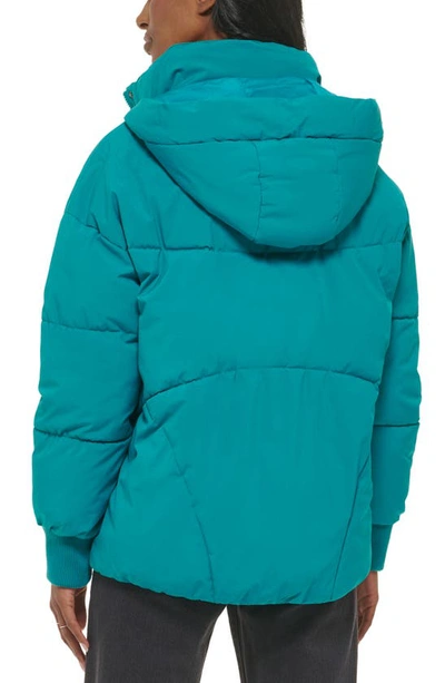 Levi's Quilted Puffer Jacket In Teal