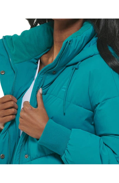 Levi's Quilted Puffer Jacket In Teal