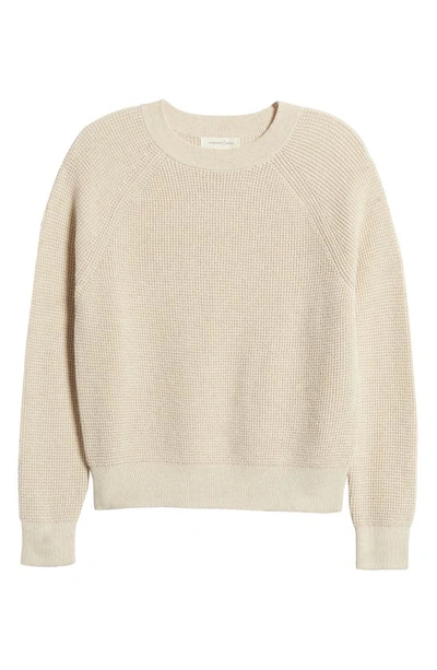 Shop Treasure & Bond Thermal Knit Cotton Sweater In Beige Oatmeal Light Heather