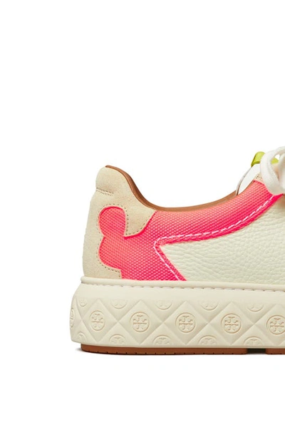 Shop Tory Burch Ladybug Sneaker In White / Pink / Frost
