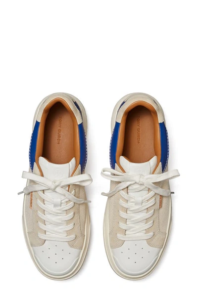 Shop Tory Burch Ladybug Sneaker In Cream / Blue / Frost