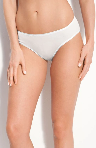 Shop Hanro Seamless Cotton High Cut Briefs In White