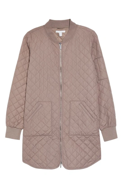 Women's Longline Quilted Bomber Jacket