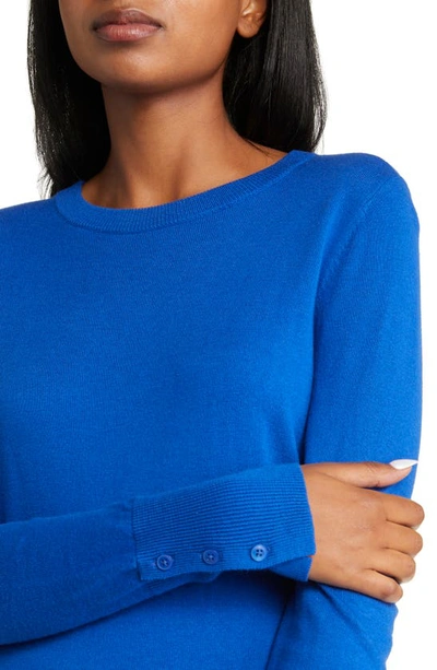 Halogen Crewneck Sweater In Blue Surf