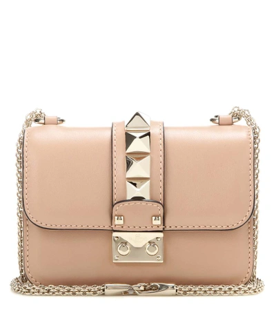 Shop Valentino Garavani Lock Mini Leather Shoulder Bag
