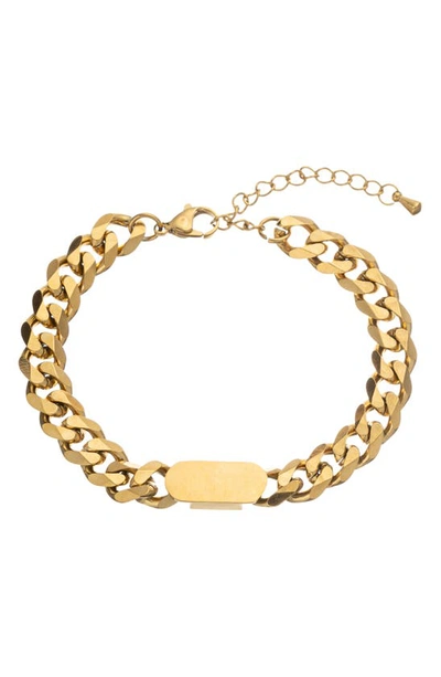 Shop Eye Candy Los Angeles Kinsley Curb Chain Bracelet In Gold