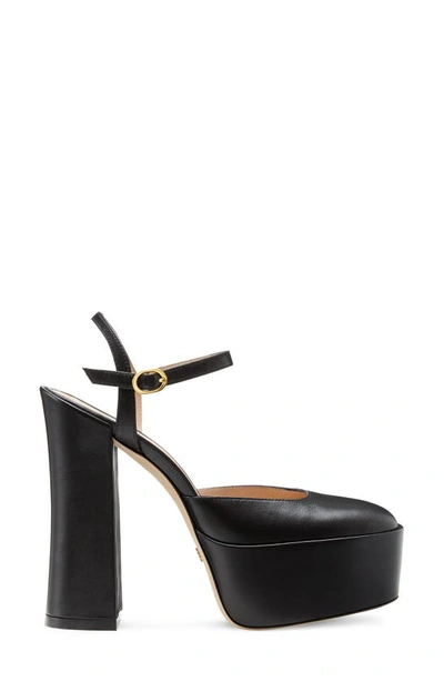 Shop Stuart Weitzman Skyhigh 145 Platform Pump In Black