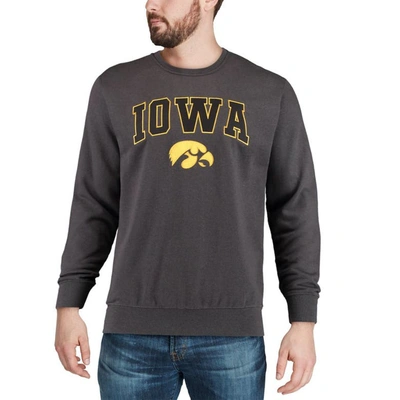 Shop Colosseum Charcoal Iowa Hawkeyes Arch & Logo Crew Neck Sweatshirt