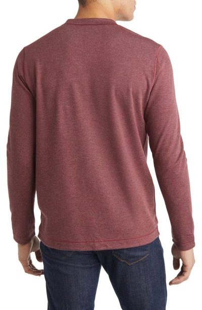 Shop Johnston & Murphy Reversible Cotton & Modal Blend Sweater In Berry/ Blue