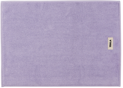 Shop Tekla Purple Organic Cotton Bath Mat In Lavender