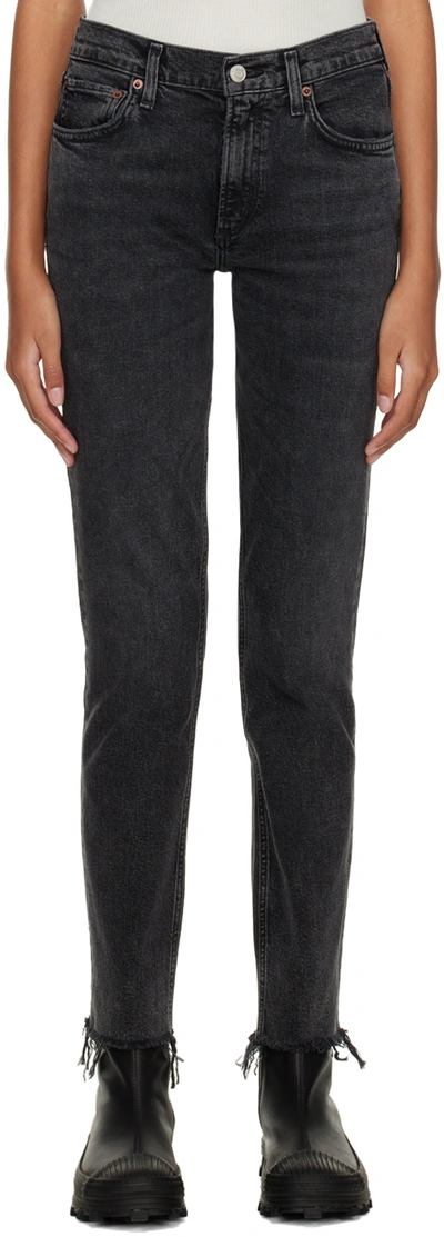 Shop Agolde Black Lyle Jeans In Phase