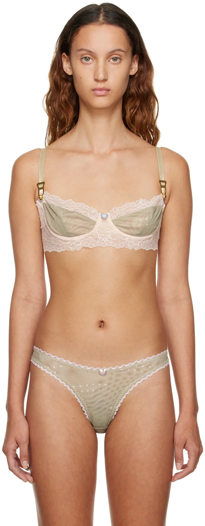 Shop Poster Girl Ssense Exclusive Pink Priscilla Bra In Clay/blush Pink