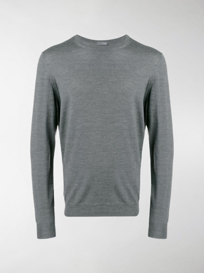 Shop Drumohr Fine Knit Sweater In Grey