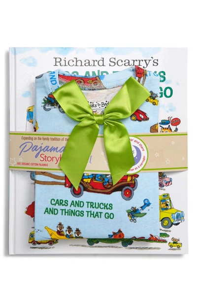Shop Books To Bed Cars And Trucks And Things That Go Fitted Two-piece Pajamas & Book Set In Blue