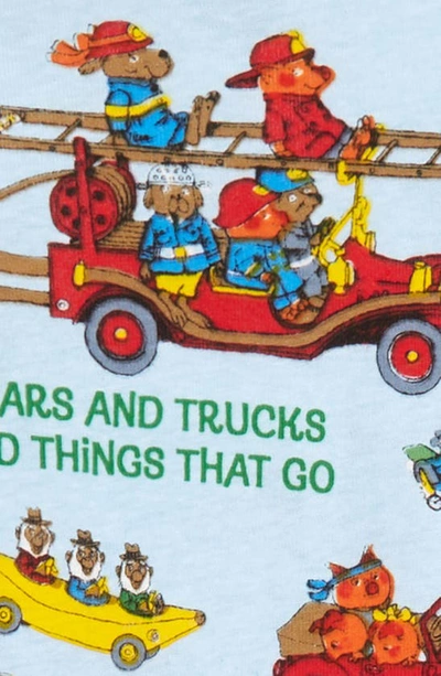Shop Books To Bed Cars And Trucks And Things That Go Fitted Two-piece Pajamas & Book Set In Blue