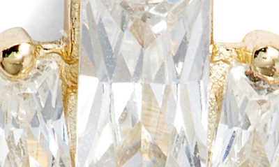 Kendra Scott Juliette Baguette Cubic Zirconia Stud Earrings In 14k Gold Plated In Gold White Crystal