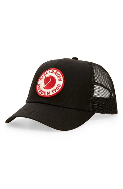 Shop Fjall Raven 1960 Logo Trucker Hat In Black