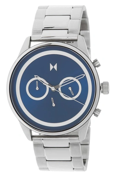 Shop Mvmt Powerlane Chronograph Bracelet Watch, 43mm In Silver