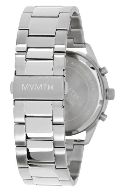 Shop Mvmt Powerlane Chronograph Bracelet Watch, 43mm In Silver