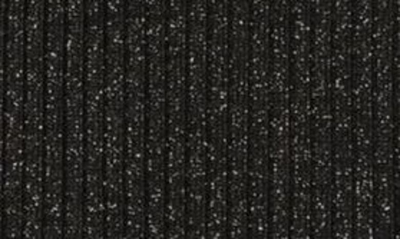 Shop Open Edit Sparkle Long Sleeve Sweater Minidress In Black- Silver