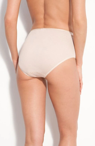 Hanro Seamless Cotton Full-cut Briefs In Beige