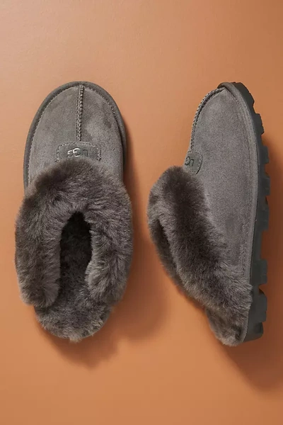 Shop Ugg Coquette Slippers In Grey