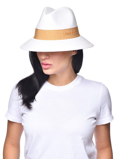 Shop Carmen Sol Dolores 2 Packable Fedora Hat In Nude