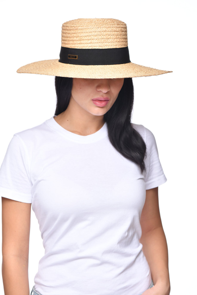 Shop Carmen Sol Mirtha Raffia Sun Hat In Black