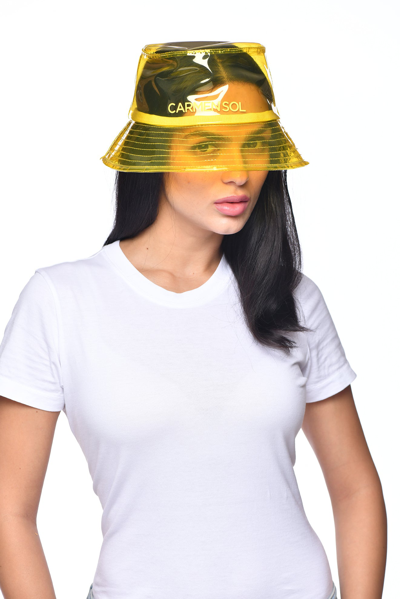 Shop Carmen Sol Raquel Jelly Bucket Hat In Yellow