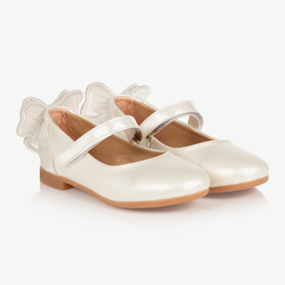 Shop Caramelo Girls Ivory Ballerina Shoes