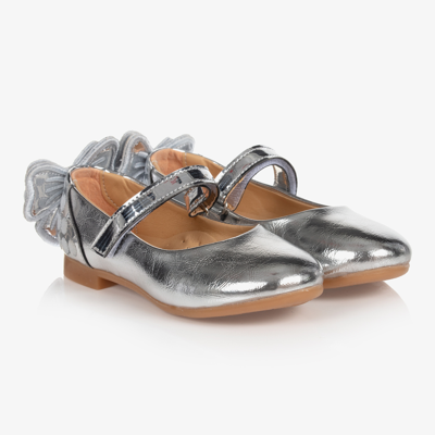 Shop Caramelo Girls Silver Ballerina Shoes
