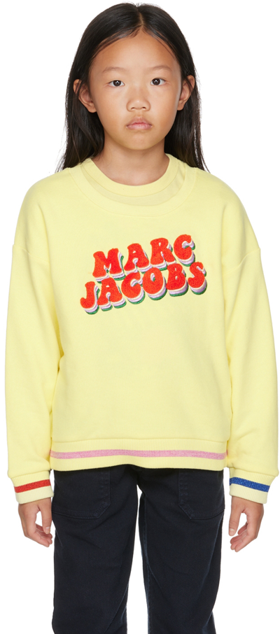 Shop Marc Jacobs Kids Yellow Cosmic Nature Sweatshirt In 513 Jaune Acidule