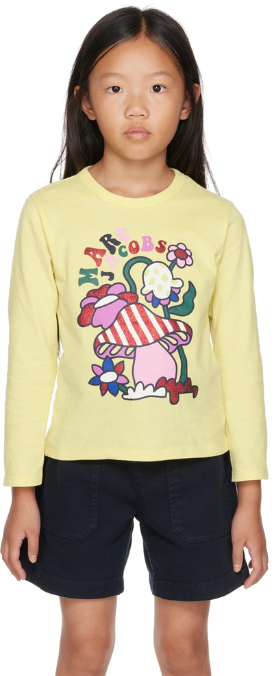 Marc Jacobs Kids Yellow Cosmic Nature T-shirt In 513 Jaune Acidule
