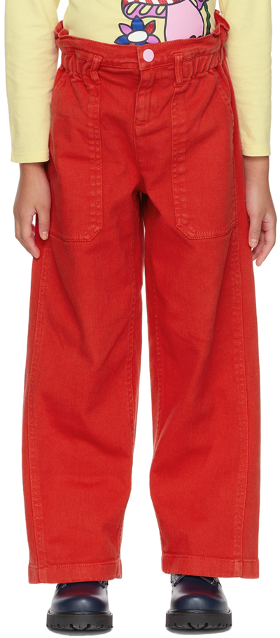 Shop Marc Jacobs Kids Red Urban Jungle Trousers In 97e New Red