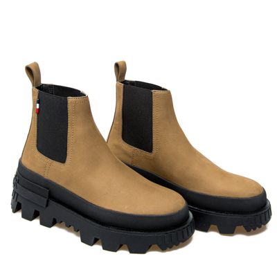 Shop Moncler Lir Chunky Sole Boots In Brown