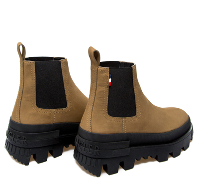 Shop Moncler Lir Chunky Sole Boots In Brown