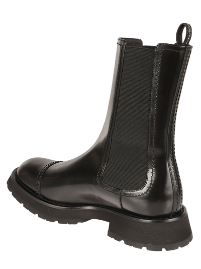 Shop Alexander Mcqueen Side Stretch Boots In Black