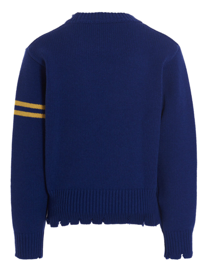Shop Andersson Bell Logo Sweater In Blue