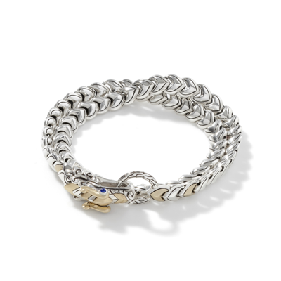 Shop John Hardy Legends Naga Link Double Wrap Bracelet In Sterling Silver & Gold
