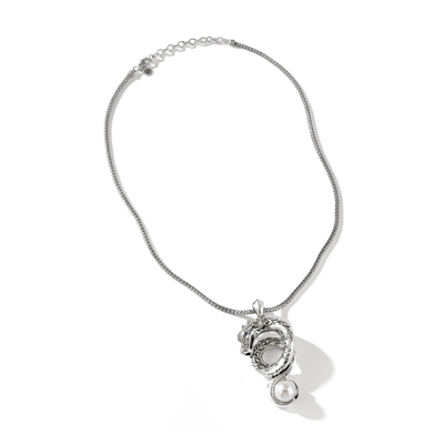 Shop John Hardy Naga Necklace In Sterling Silver