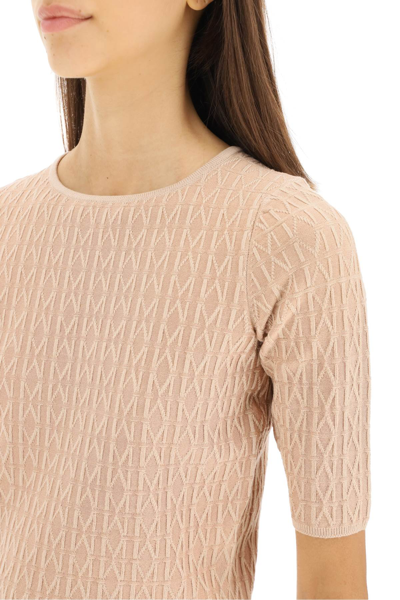 Shop Marciano By Guess 'emma' Monogram Sweater In Beige